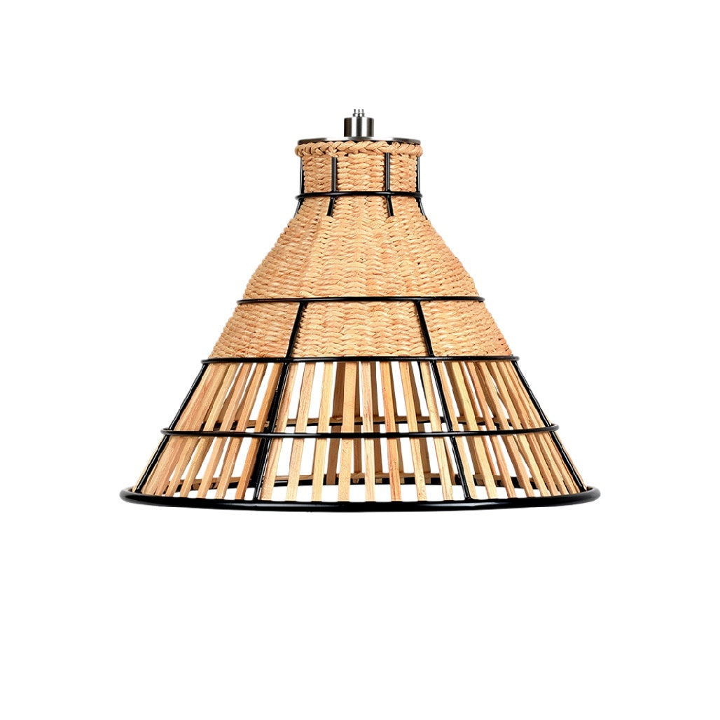 Nieuwe titel: "Natuurlijke Rieten Hanglamp met Stalen Frame"