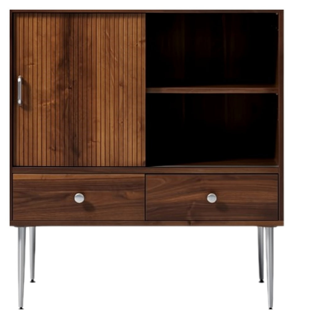 Moderne Eiken Kast met Lades en Open Plank